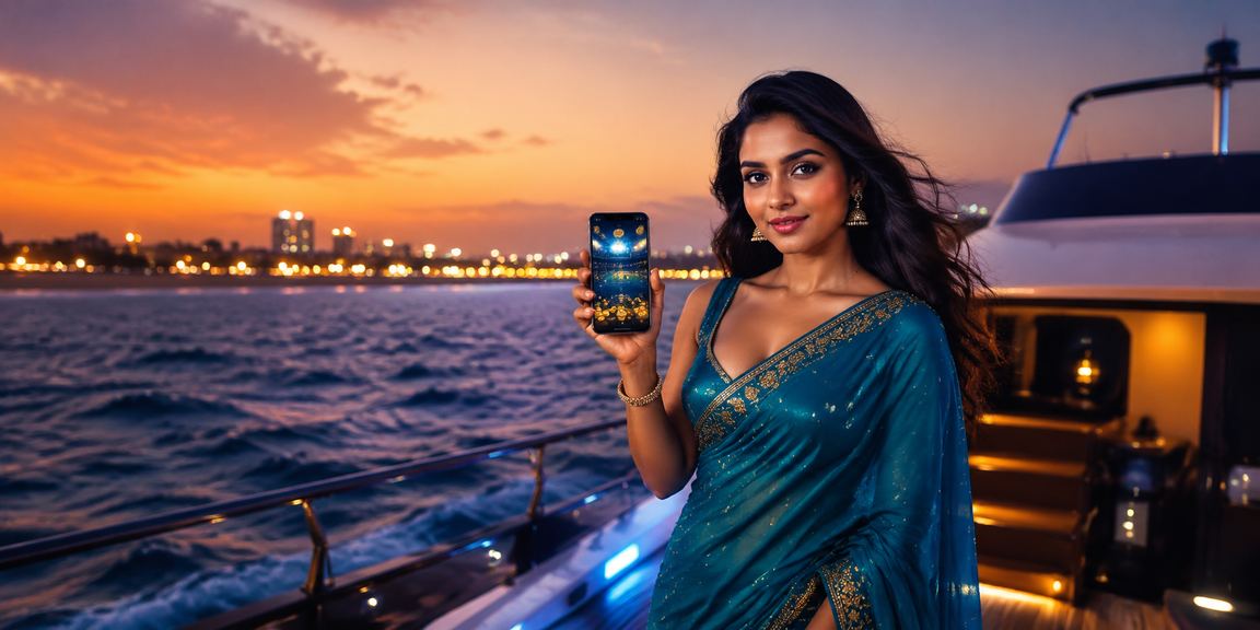 Woman enjoying sports betting on mobile in Chennai